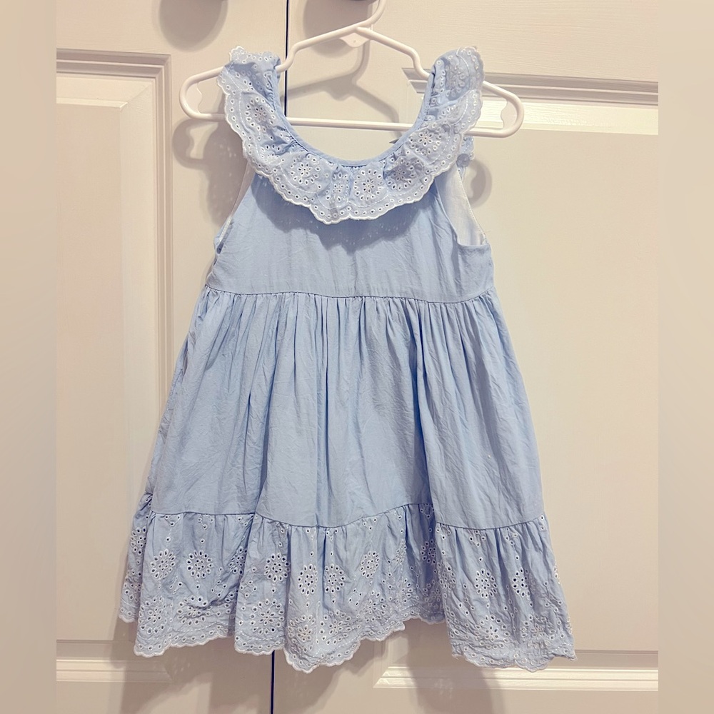 Light blue scalloped toddler dress